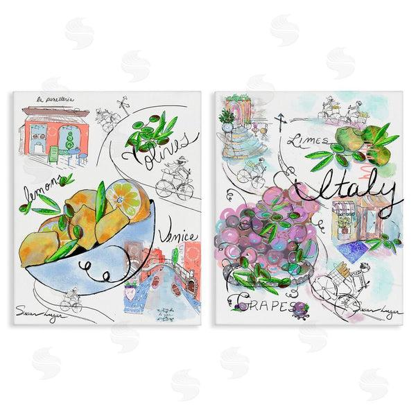 stupell industries Susan Lugar | Italy Travel Sketch Collection Wall Art