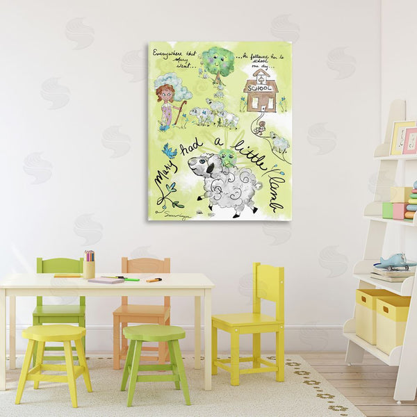 Stupell Industries Susan Lugar | Little Lamb Nursery Rhyme