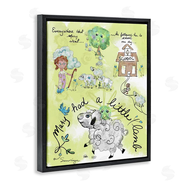 Stupell Industries Susan Lugar | Little Lamb Nursery Rhyme