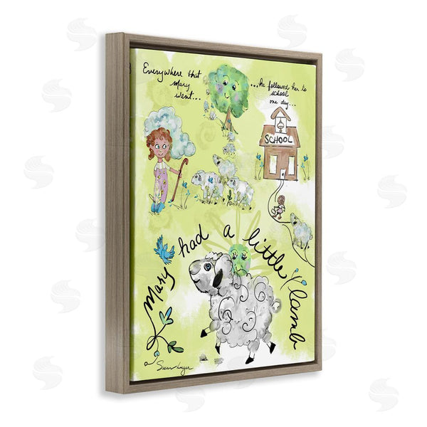 Stupell Industries Susan Lugar | Little Lamb Nursery Rhyme