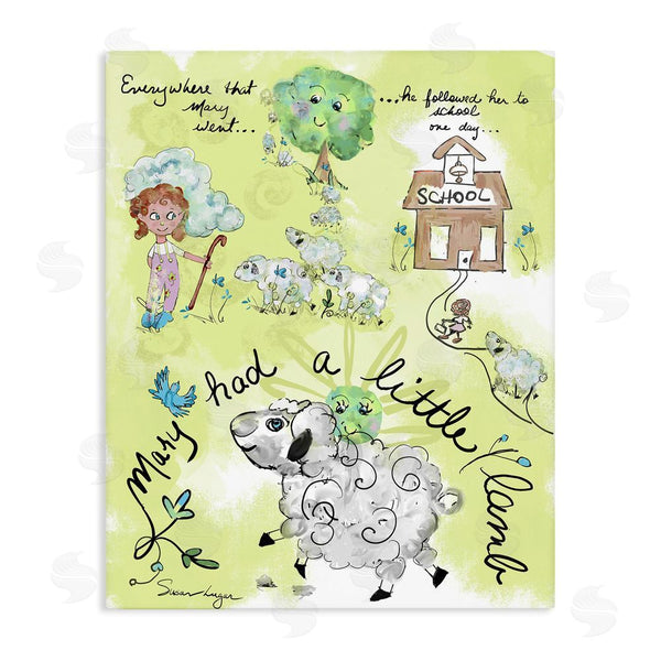 stupell industries Susan Lugar | Little Lamb Nursery Rhyme