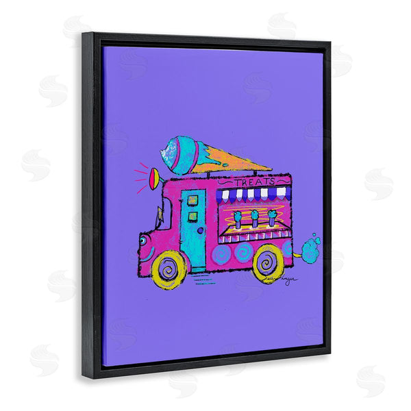 Stupell Industries Susan Lugar | Vibrant Purple Ice Cream Truck