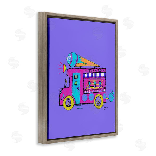 Stupell Industries Susan Lugar | Vibrant Purple Ice Cream Truck