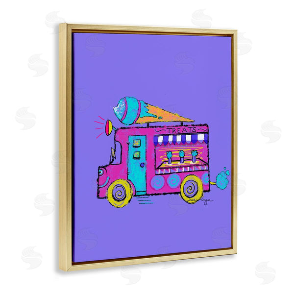 Stupell Industries Susan Lugar | Vibrant Purple Ice Cream Truck