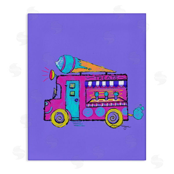 stupell industries Susan Lugar | Vibrant Purple Ice Cream Truck