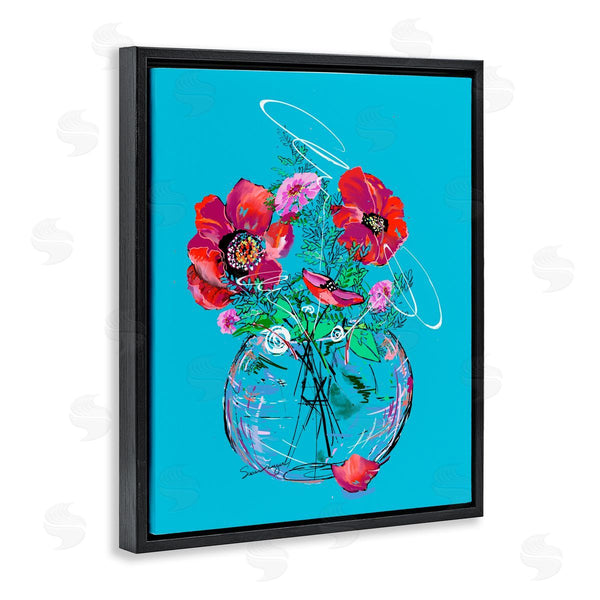Stupell Industries Susan Lugar | Vivid Poppies In Clear Vase