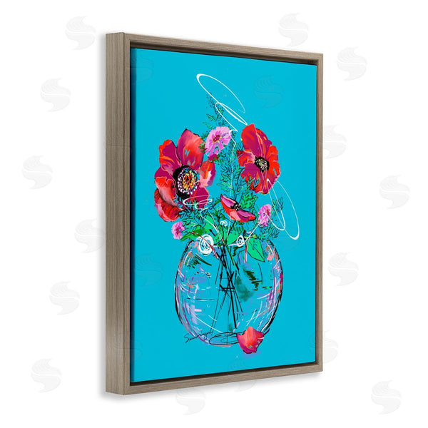 Stupell Industries Susan Lugar | Vivid Poppies In Clear Vase