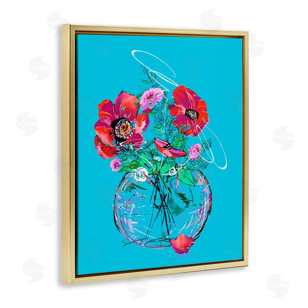 Stupell Industries Susan Lugar | Vivid Poppies In Clear Vase