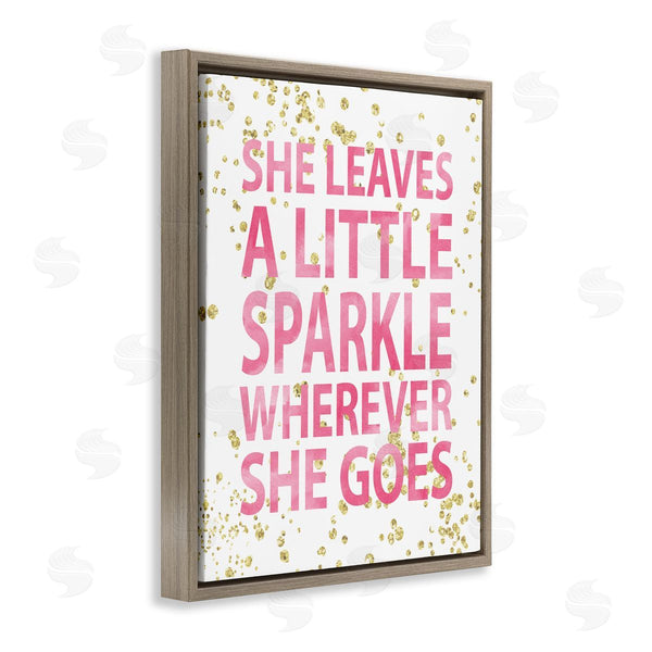 Stupell Industries Susan Newberry Designs | Leaves A Little Sparkle Phrase