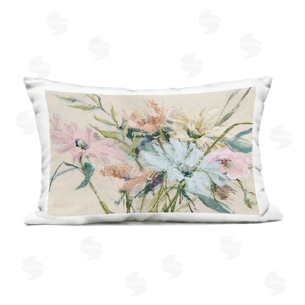 Stupell Industries Susan Pepe | Gentle Pastel Blossoms Printed Throw Pillow