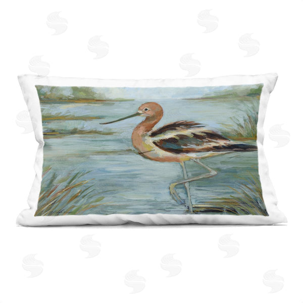stupell industries Susan Winget | Avocet Bird In Water Printed Throw Pillow