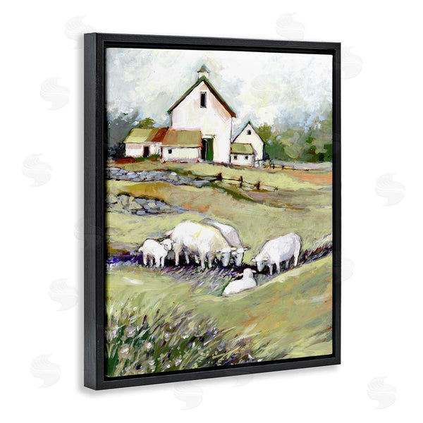 Stupell Industries Susan Winget | Barn With Grazing Sheep