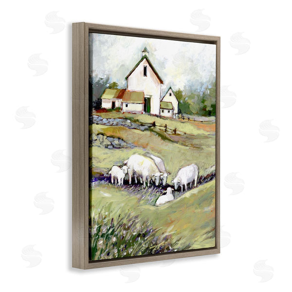 Stupell Industries Susan Winget | Barn With Grazing Sheep