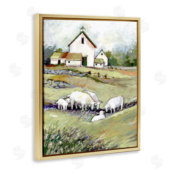 Stupell Industries Susan Winget | Barn With Grazing Sheep