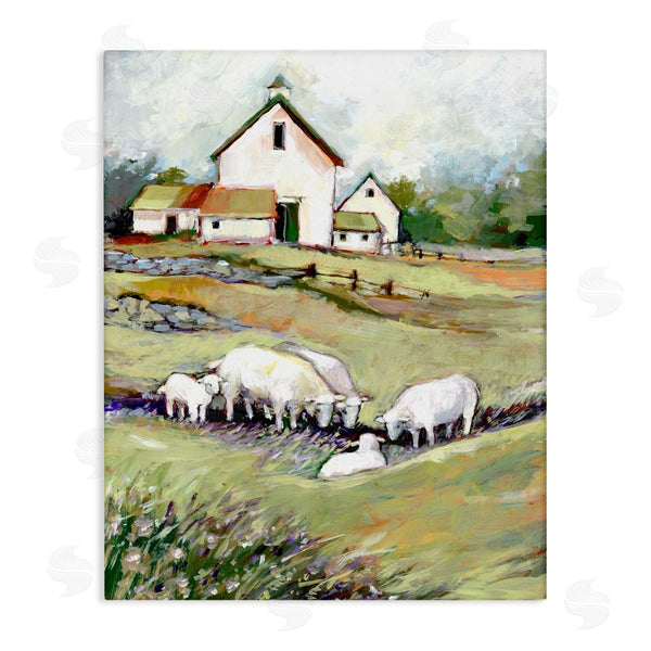 stupell industries Susan Winget | Barn with Grazing Sheep