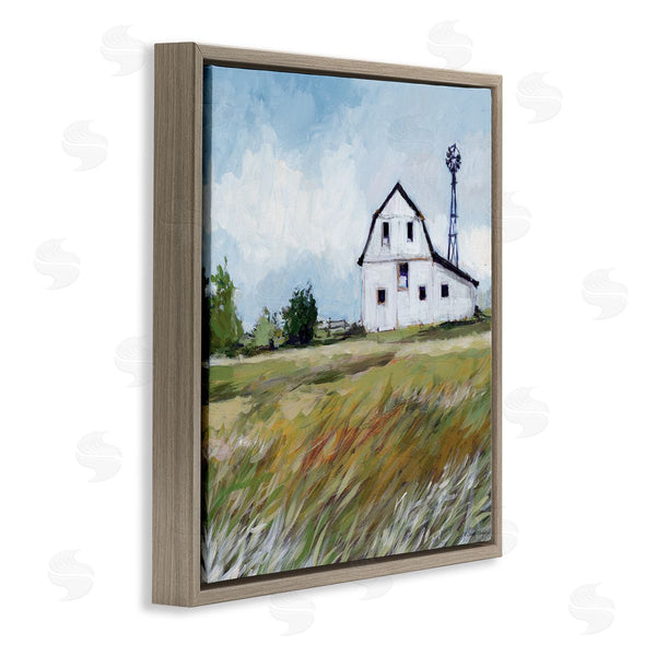 Stupell Industries Susan Winget | Barn With Windmill & Grass