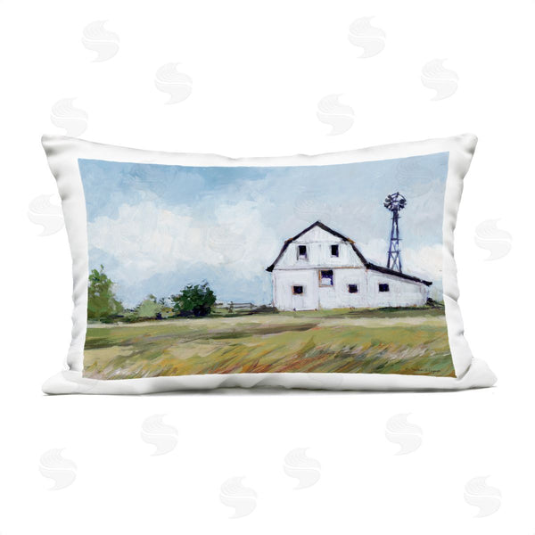 Stupell Industries Susan Winget | Barn With Windmill & Grass Printed Throw Pillow