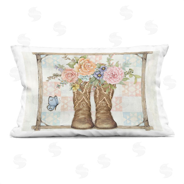 stupell industries Susan Winget | Cowboy Boots and Roses Printed Throw Pillow