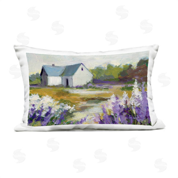 Stupell Industries Susan Winget | Lavender Field And Cottage Printed Throw Pillow