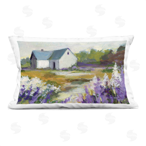 stupell industries Susan Winget | Lavender Field and Cottage Printed Throw Pillow