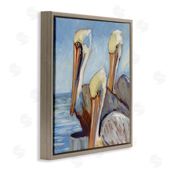 Stupell Industries Susan Winget | Nautical Pelican Trio