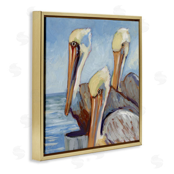 Stupell Industries Susan Winget | Nautical Pelican Trio