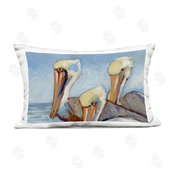 Stupell Industries Susan Winget | Nautical Pelican Trio Printed Throw Pillow
