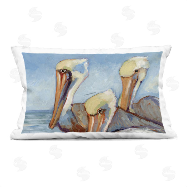 stupell industries Susan Winget | Nautical Pelican Trio Printed Throw Pillow