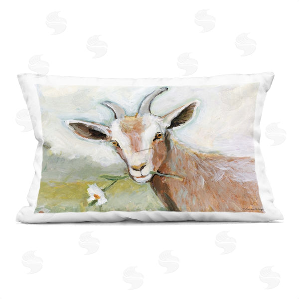 stupell industries Susan Winget | Pastoral Goat & Daisy Printed Throw Pillow