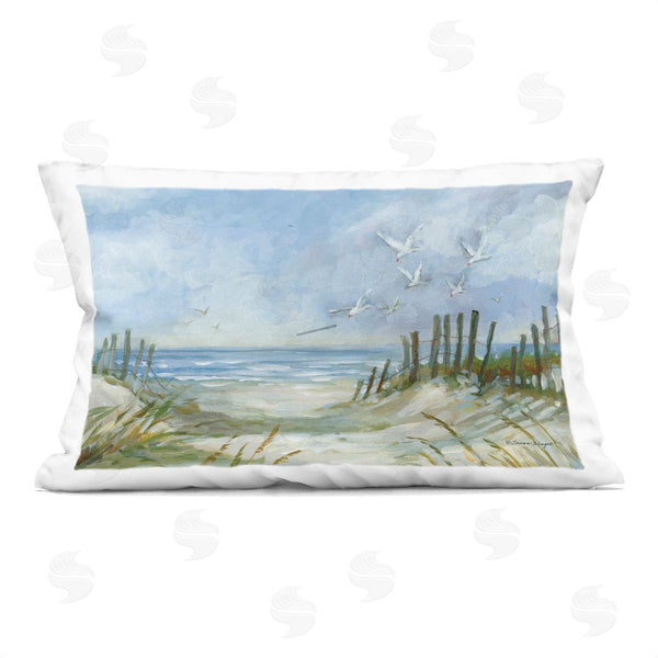 stupell industries Susan Winget | Pathway Beach Grasses Printed Throw Pillow