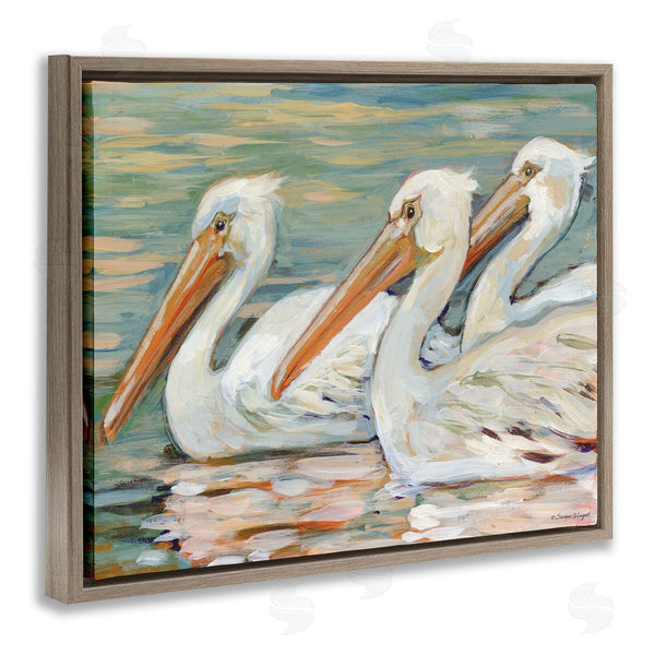 Stupell Industries Susan Winget | Pelican Trio Pond Reflection
