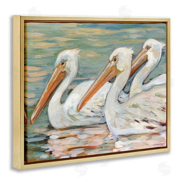 Stupell Industries Susan Winget | Pelican Trio Pond Reflection