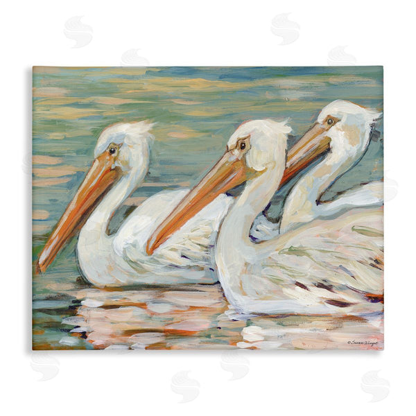 stupell industries Susan Winget | Pelican Trio Pond Reflection