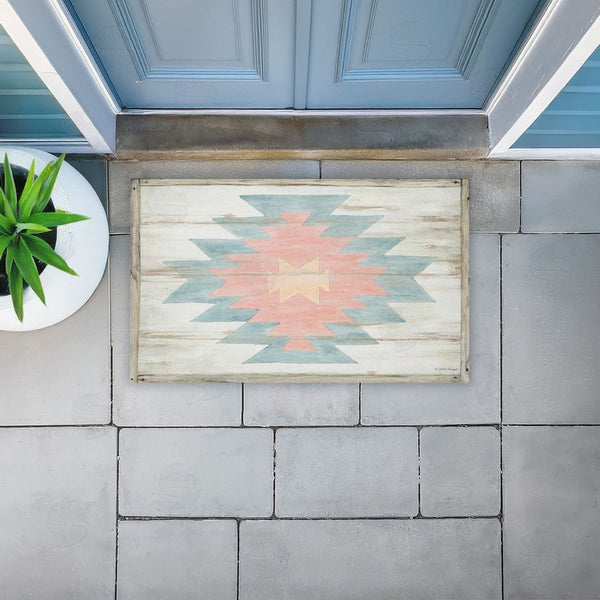 Stupell Industries Susan Winget | Pink Navajo Pattern Non-Woven Door Mat