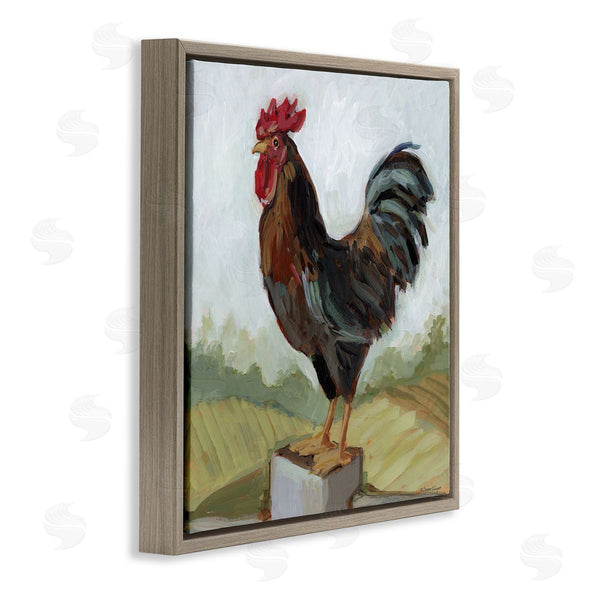 Stupell Industries Susan Winget | Rooster Perched On Fence