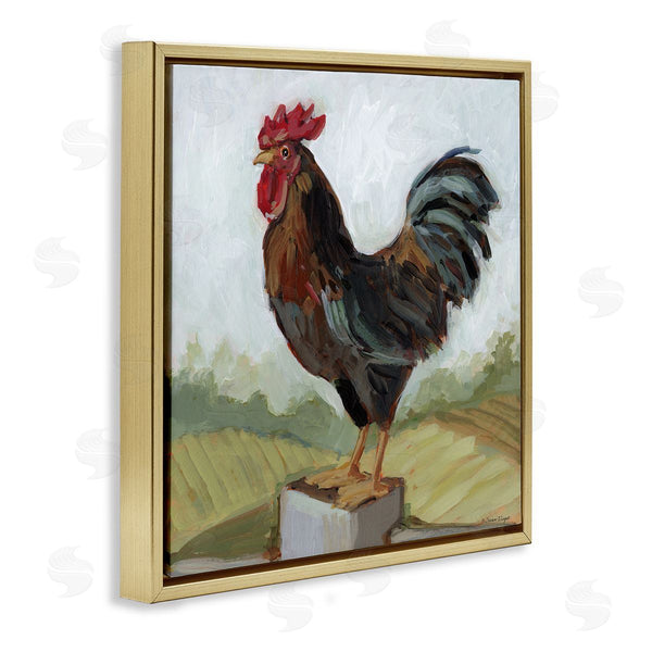 Stupell Industries Susan Winget | Rooster Perched On Fence