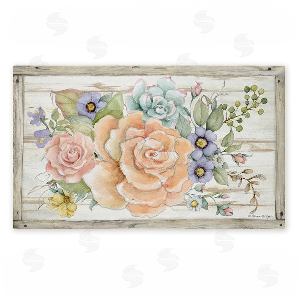 stupell industries Susan Winget | Rose Succulent Bouquet Non-Woven Door Mat