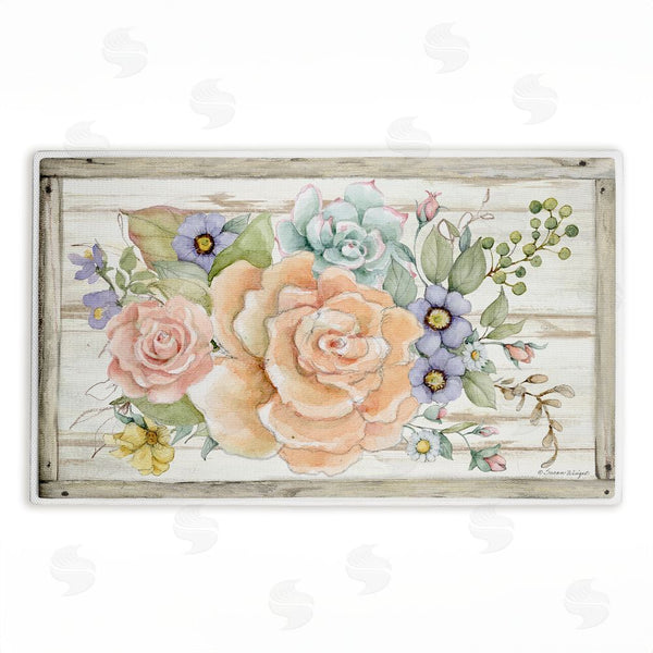 stupell industries Susan Winget | Rose Succulent Bouquet Plush Bath Mat
