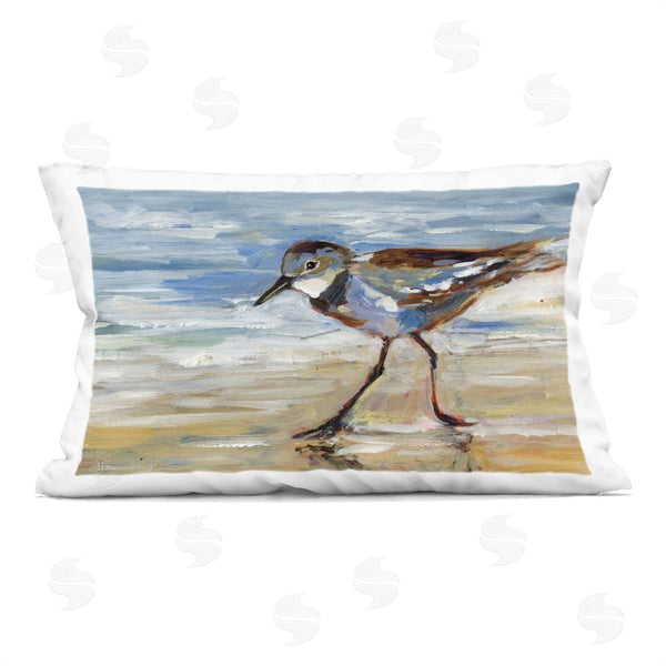 stupell industries Susan Winget | Sandpiper and Beach Tide Printed Throw Pillow