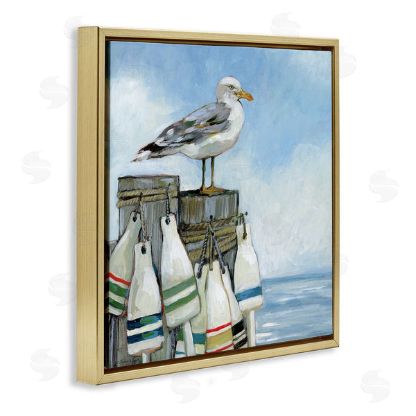 Stupell Industries Susan Winget | Seagull On Pier With Buoy