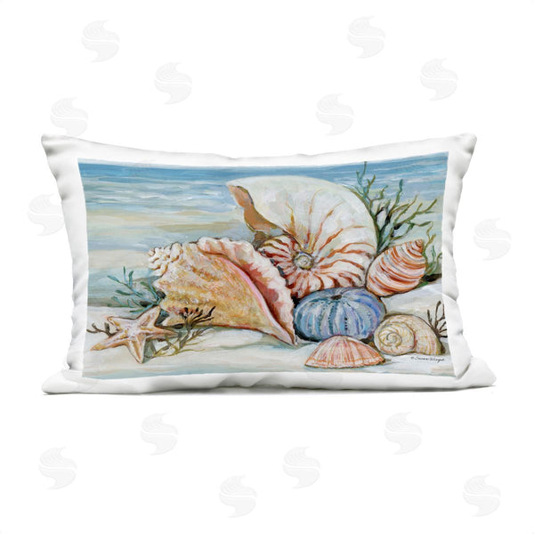 Stupell Industries Susan Winget | Shells On The Beach Printed Throw Pillow