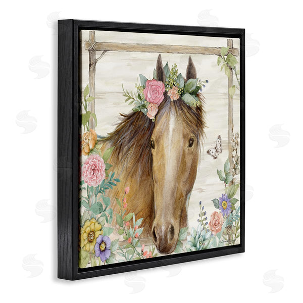 Stupell Industries Susan Winget | The Look Horse With Flowers