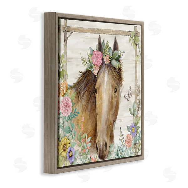Stupell Industries Susan Winget | The Look Horse With Flowers