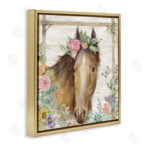 Stupell Industries Susan Winget | The Look Horse With Flowers