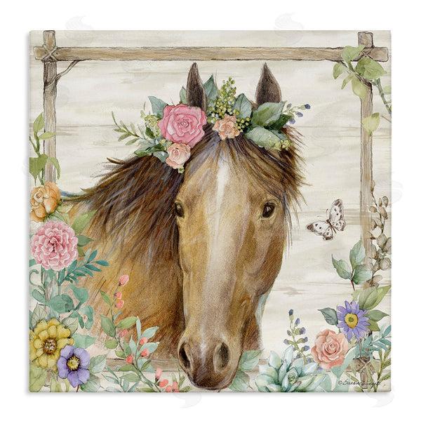 stupell industries Susan Winget | The Look Horse with Flowers