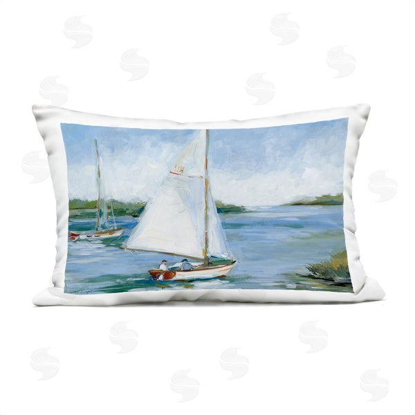 Stupell Industries Susan Winget | Two Men On Sailboat Printed Throw Pillow