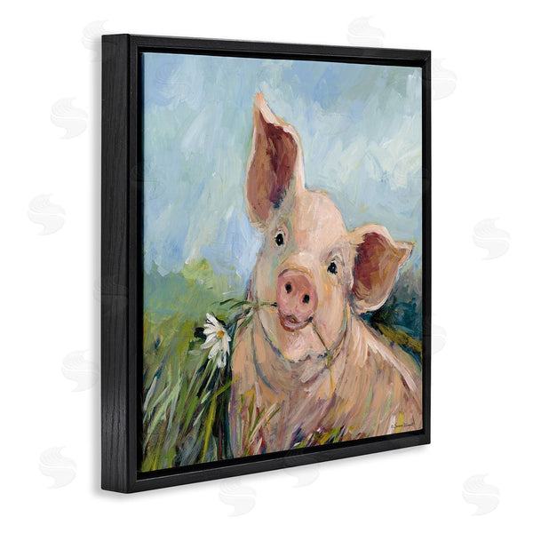 Stupell Industries Susan Winget | Whimsical Pig & Daisy Painting