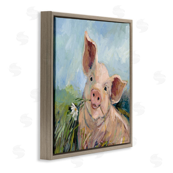 Stupell Industries Susan Winget | Whimsical Pig & Daisy Painting