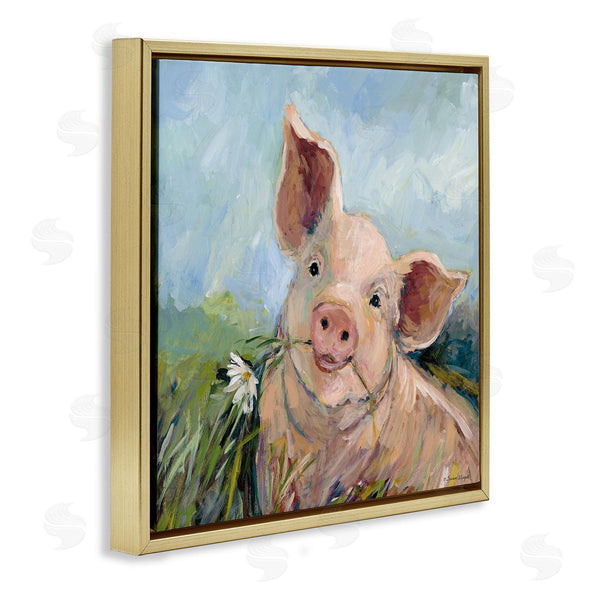 Stupell Industries Susan Winget | Whimsical Pig & Daisy Painting