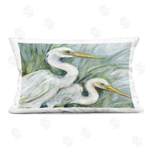 stupell industries Susan Winget | White Herons Habitat Printed Throw Pillow